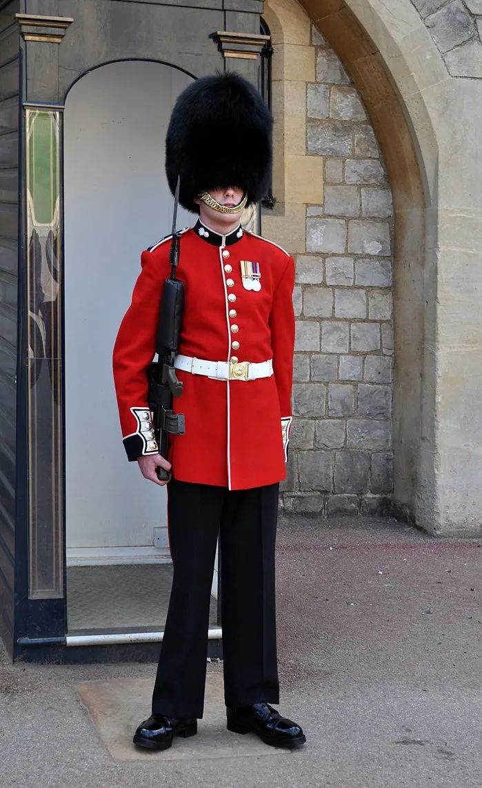 游客挑衅英国皇家卫兵图片