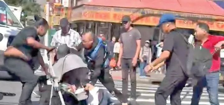 罕见暴力事件！纽约华人区多名华人男子群殴黑人，原因引发争论！